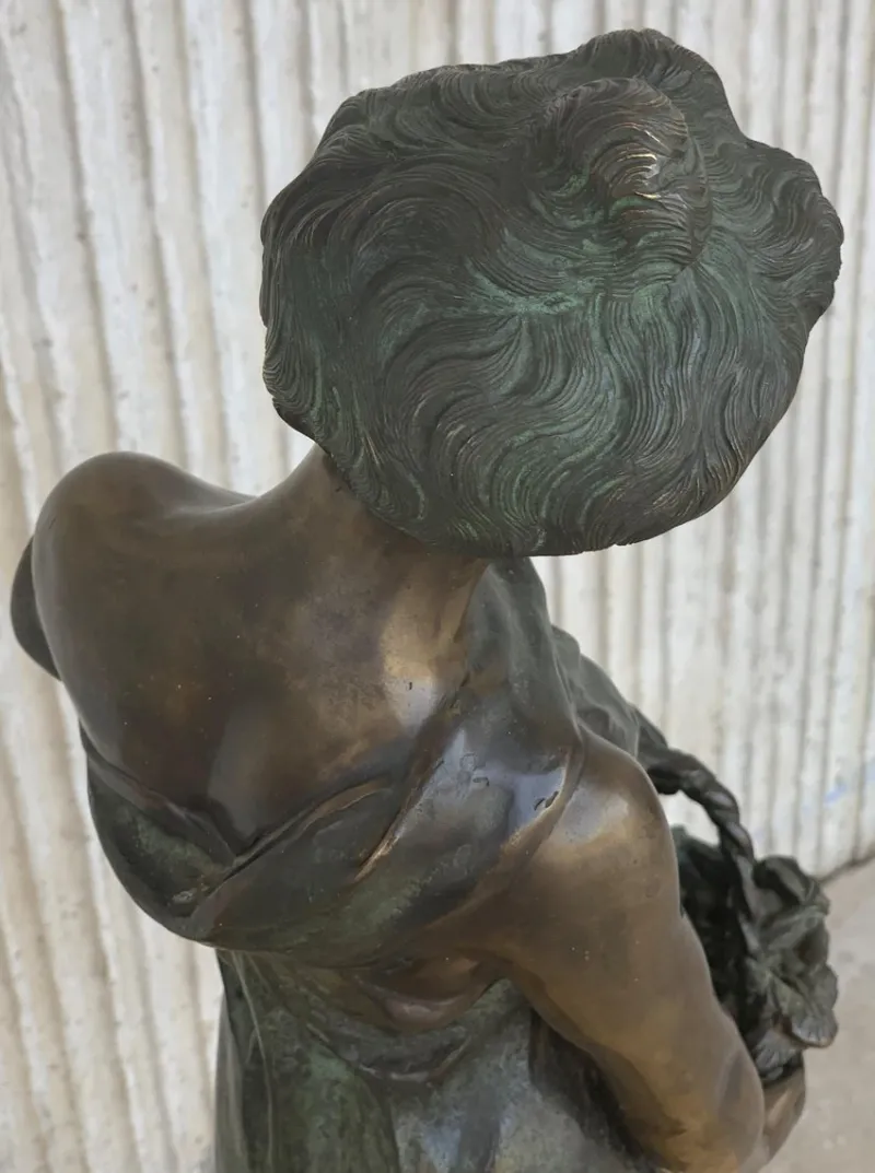 Pamono 20th Century Cast Bronze Nymph Statue by Ferdinando De Luca, Italy