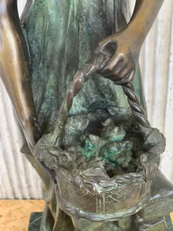 Pamono 20th Century Cast Bronze Nymph Statue by Ferdinando De Luca, Italy
