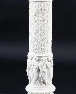 Pamono 20th Century Composition Marble Bust of Apollo on Pedestal, Set of 2><noscript><img width=
