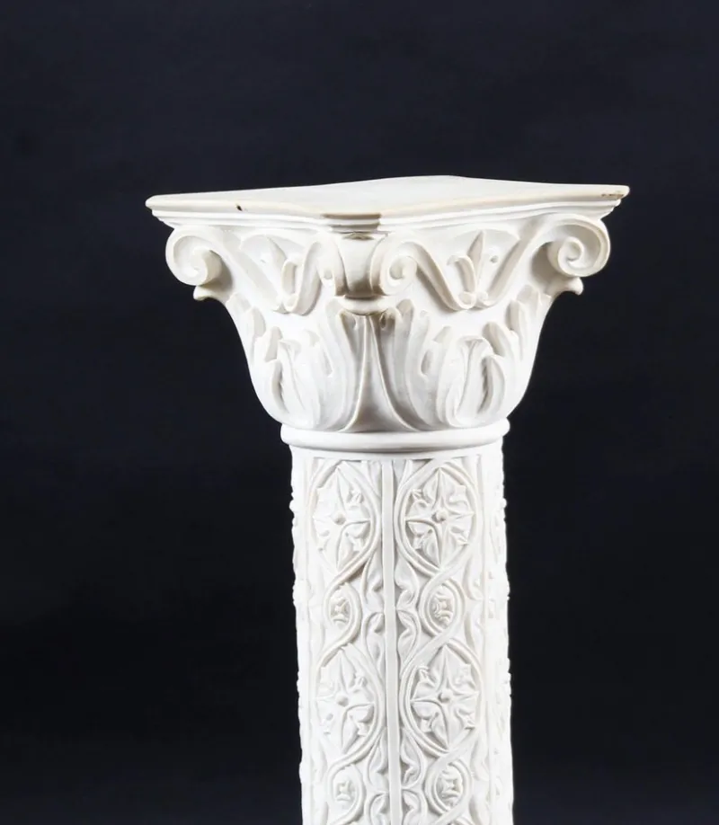 Pamono 20th Century Composition Marble Bust of Apollo on Pedestal, Set of 2> Pedestals And Columns