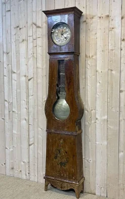 Pamono 19th Century Comtoise Clock in Fir with Enameled Figures> Clocks