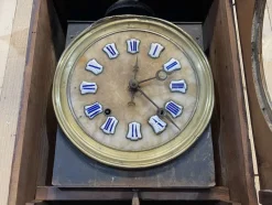 Pamono 19th Century Comtoise Clock in Fir with Enameled Figures><noscript><img width=