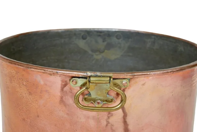 Pamono 19th Century Copper and Brass Shaped Bucket, 1890s> Ice Buckets & Wine Coolers