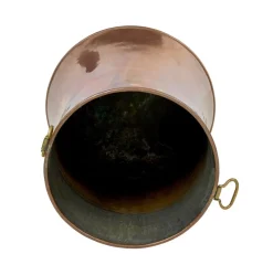 Pamono 19th Century Copper and Brass Shaped Bucket, 1890s><noscript><img width=