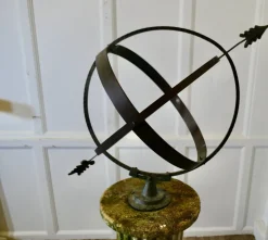 New Pamono 19th Century Copper Armillary Sphere on a Stone Pedestal, 1890s