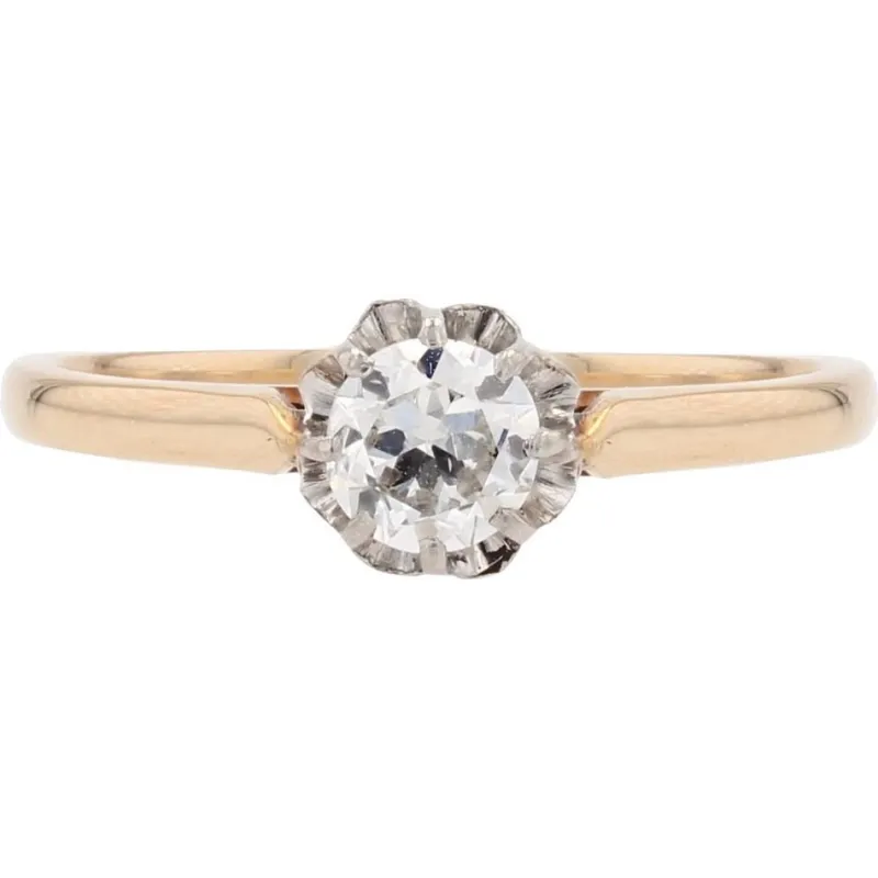 Best Pamono 20th Century Diamond 18 Karat Yellow Gold Solitaire Ring