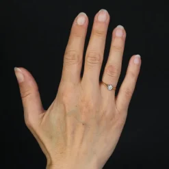 Best Pamono 20th Century Diamond 18 Karat Yellow Gold Solitaire Ring