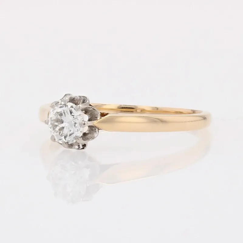 Best Pamono 20th Century Diamond 18 Karat Yellow Gold Solitaire Ring