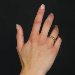 Pamono 20th Century Diamonds 18 Karat Yellow Gold Wedding Ring><noscript><img width=