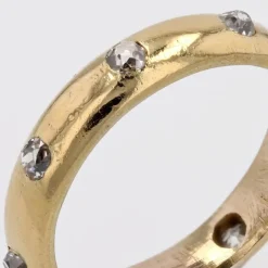 Pamono 20th Century Diamonds 18 Karat Yellow Gold Wedding Ring><noscript><img width=