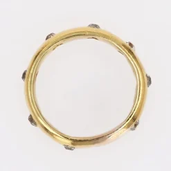 Pamono 20th Century Diamonds 18 Karat Yellow Gold Wedding Ring><noscript><img width=