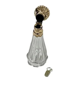 Pamono 19th Century Dutch Crystal and Gold Perfume Bottle><noscript><img width=