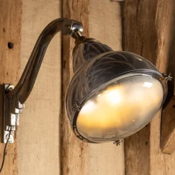 Pamono 20th Century Dutch Polished Metal Outdoor Lamps, 1920s, Set of 2><noscript><img width=