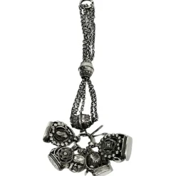 Sale Pamono 19th Century Dutch Silver Chatelaine with 4 Cachets and Charms