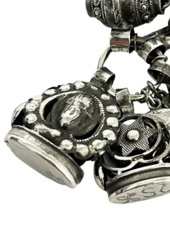 Sale Pamono 19th Century Dutch Silver Chatelaine with 4 Cachets and Charms