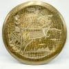 Hot Pamono 20th Century Egyptian Handmade Brass Decorative Wall Plate