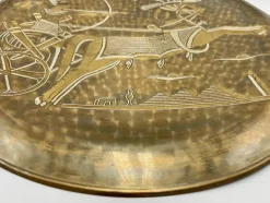 Hot Pamono 20th Century Egyptian Handmade Brass Decorative Wall Plate