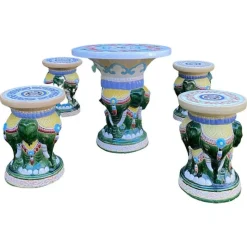 Discount Pamono 20th Century Elephant Garden or Patio Seating, Set of 5