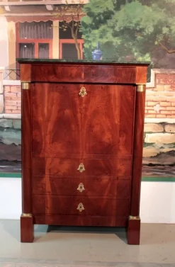 Pamono 19th Century Empire Mahogany Secretaire> Secretaires
