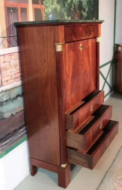 Pamono 19th Century Empire Mahogany Secretaire><noscript><img width=