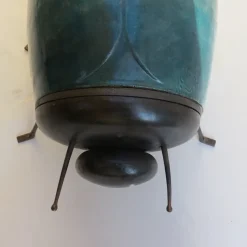 Pamono 19th Century Enamelled Cast Iron Wood Burning Stove Le Scarabee Paris No 1, 1860s><noscript><img width=