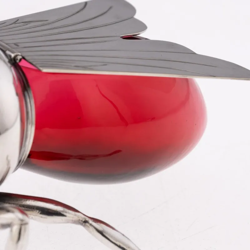 Clearance Pamono 20th Century English Silver Plated Novelty Wasp Condiment Bowl & Spoon from Mappin & Webb, 1960s, Set of 2