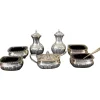 Pamono 19th Century English Silver Set, 1890s, Set of 7> Salt & Pepper Shakers