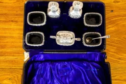 Pamono 19th Century English Silver Set, 1890s, Set of 7><noscript><img width=