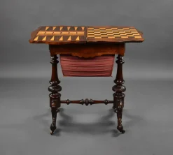 Outlet Pamono 19th Century English Victorian Burr Walnut Games Table, 1860s