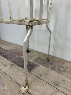 Discount Pamono 19th Century English Wrought Iron Garden Chair with Rounded Back