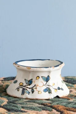 Pamono 18th Century Floral Salt Pigs from Rouen Faience, Set of 2><noscript><img width=