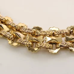 Pamono 20th Century French 18 Karat Yellow Gold Double Row Bracelet><noscript><img width=
