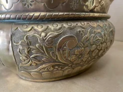 Outlet Pamono 19th Century French Brass Lion Head Jardinière