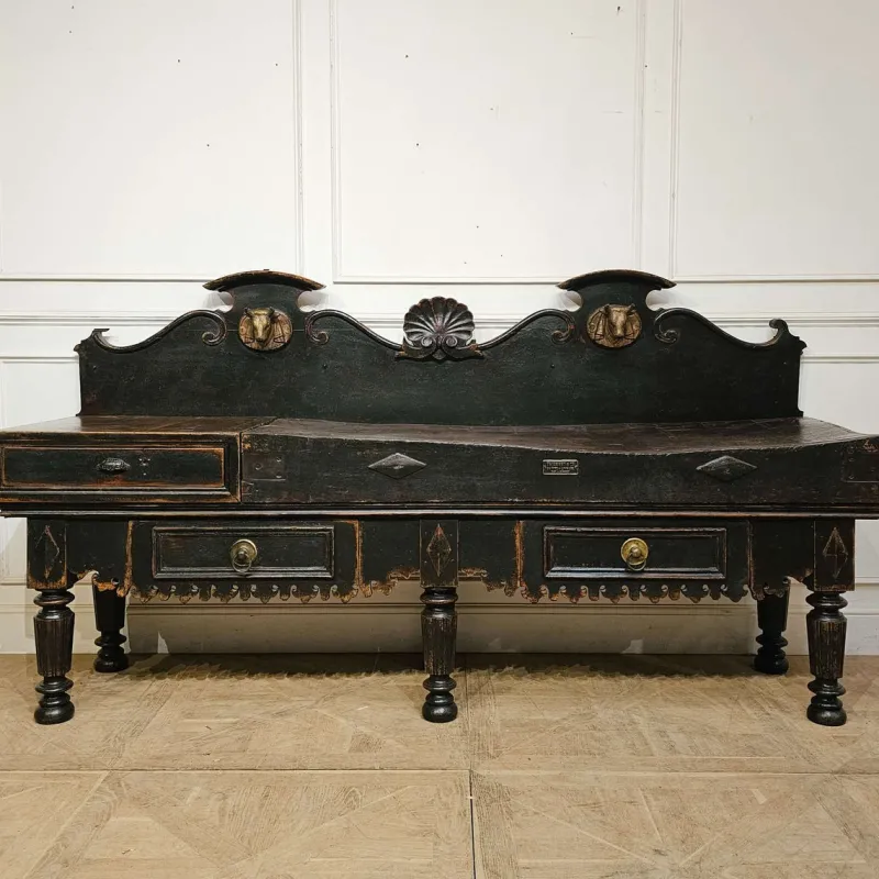 Pamono 19th Century French Butcher's Block by Trussant & Cie> Worktables & Workbenches