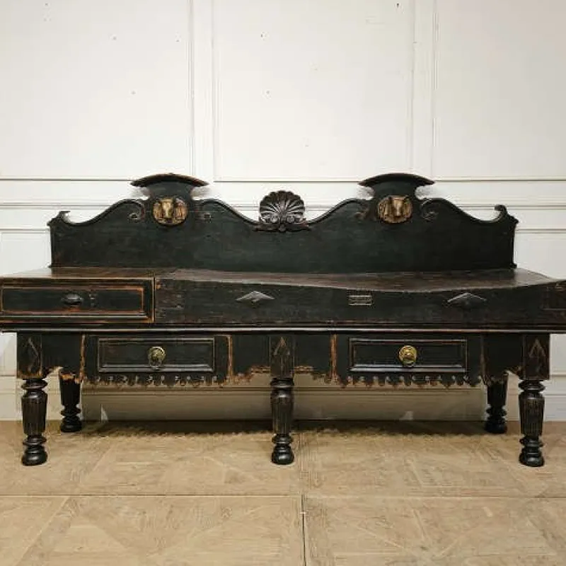 Pamono 19th Century French Butcher's Block by Trussant & Cie> Worktables & Workbenches