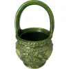Pamono 19th Century French Ceramic Majolica Basket Pot> Planters And Jardiniere