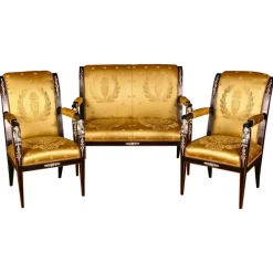 Pamono 20th Century French Empire Style Garniture Living Room Set, Set of 3> Living Room Sets