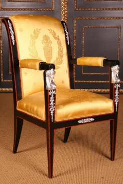 Pamono 20th Century French Empire Style Garniture Living Room Set, Set of 3><noscript><img width=