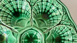 Outlet Pamono 20th Century French Green Majolica Plates from Sarreguemines, Set of 4