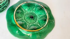 Outlet Pamono 20th Century French Green Majolica Plates from Sarreguemines, Set of 4