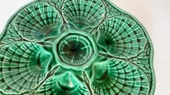 Outlet Pamono 20th Century French Green Majolica Plates from Sarreguemines, Set of 4