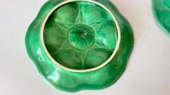 Outlet Pamono 20th Century French Green Majolica Plates from Sarreguemines, Set of 4