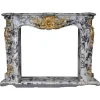 Pamono 20th Century French Marble Fireplace with Gilded Bronze> Fireplaces And Mantels
