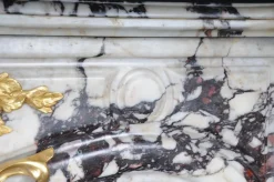 Pamono 20th Century French Marble Fireplace with Gilded Bronze><noscript><img width=