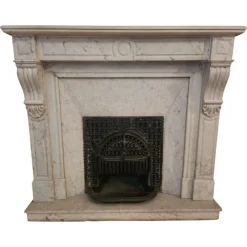 Pamono 19th Century French Marble Fireplace, 1860s> Fireplaces And Mantels