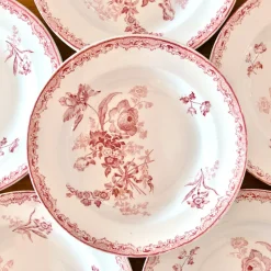 Pamono 19th Century French Plates from Sarreguemines, Set of 6> Dinner Plates & Bowls