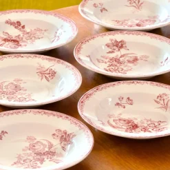Pamono 19th Century French Plates from Sarreguemines, Set of 6><noscript><img width=