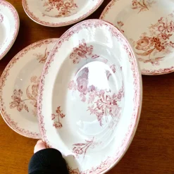 Pamono 19th Century French Plates from Sarreguemines, Set of 6><noscript><img width=