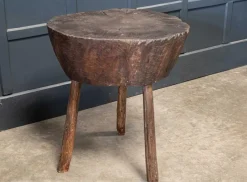 Sale Pamono 19th Century French Provincial Rustic Elm Chopping Block Table