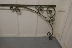Pamono 19th Century French Wrought Iron Gate Post Corners, 1850s, Set of 2><noscript><img width=